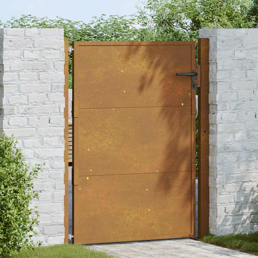 Πόρτα Κήπου 100x125 εκ. από Ατσάλι Corten - PAKOBAZAAR