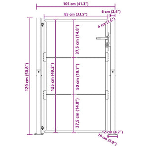 Πόρτα Κήπου 100x125 εκ. από Ατσάλι Corten - PAKOBAZAAR