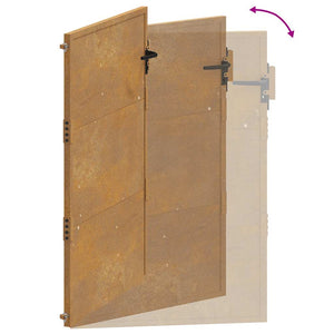 Πόρτα Κήπου 100x125 εκ. από Ατσάλι Corten - PAKOBAZAAR