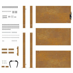 Πόρτα Κήπου 100x125 εκ. από Ατσάλι Corten - PAKOBAZAAR