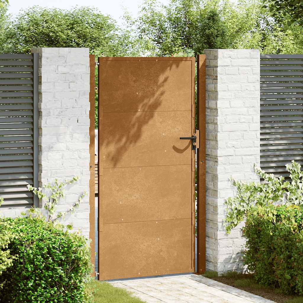 Πόρτα Κήπου 100x175 εκ. από Ατσάλι Corten - Pakobazaar