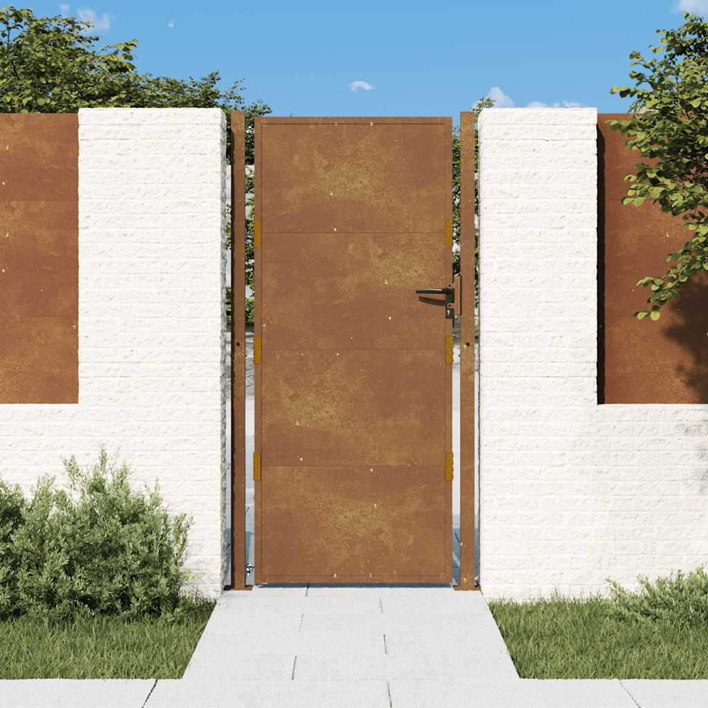 Πόρτα Κήπου 100x175 εκ. από Ατσάλι Corten - Pakobazaar