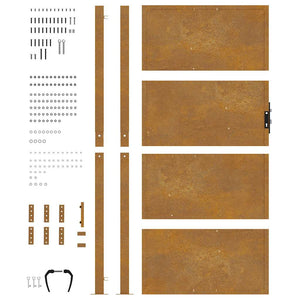 Πόρτα Κήπου 100x200 εκ. από Ατσάλι Corten - PAKOBAZAAR