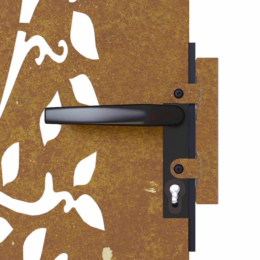 Πόρτα Κήπου με Σχέδιο Δέντρου από Ατσάλι Corten 85x75 εκ.