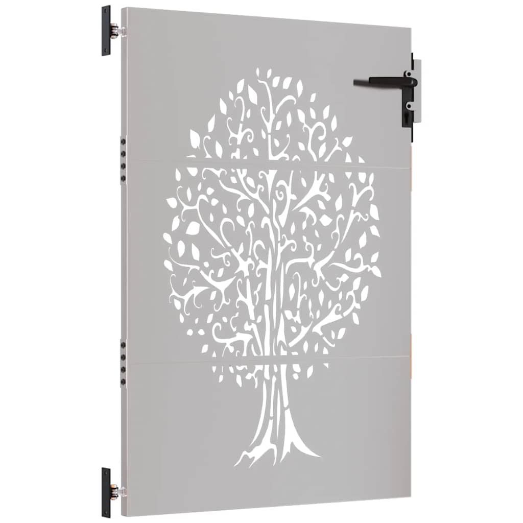 Πόρτα Κήπου με Σχέδιο Δέντρου από Ατσάλι Corten 85x125 εκ. - PAKOBAZAAR