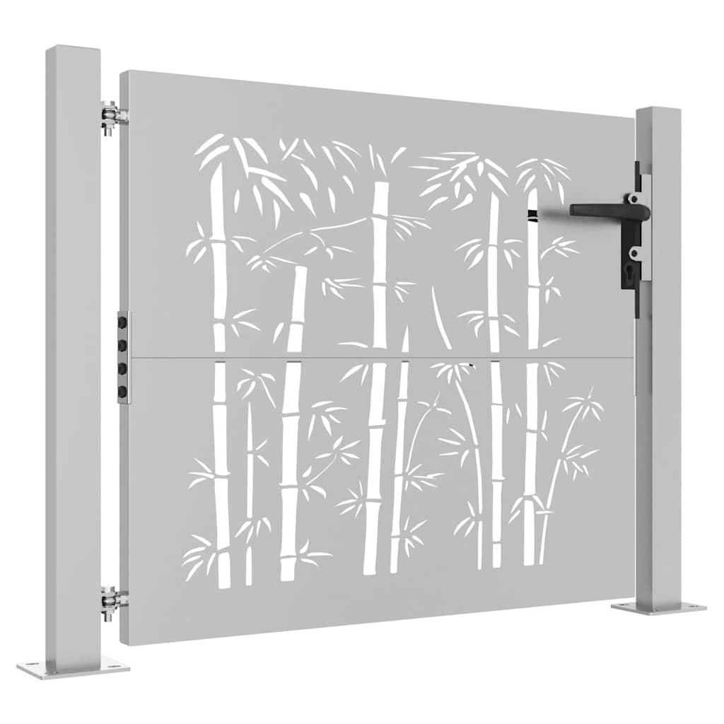 Πόρτα Κήπου από Μπαμπού με Σχέδιο Ατσάλι Corten 100x75 εκ. - PAKOBAZAAR