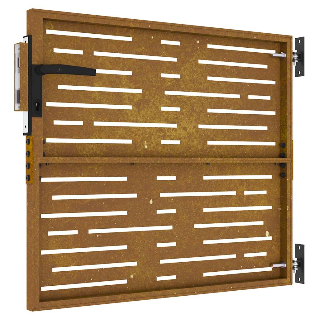 Πόρτα Κήπου Τετράγωνη 85x75 εκ. από Ατσάλι Corten - Pakobazaar