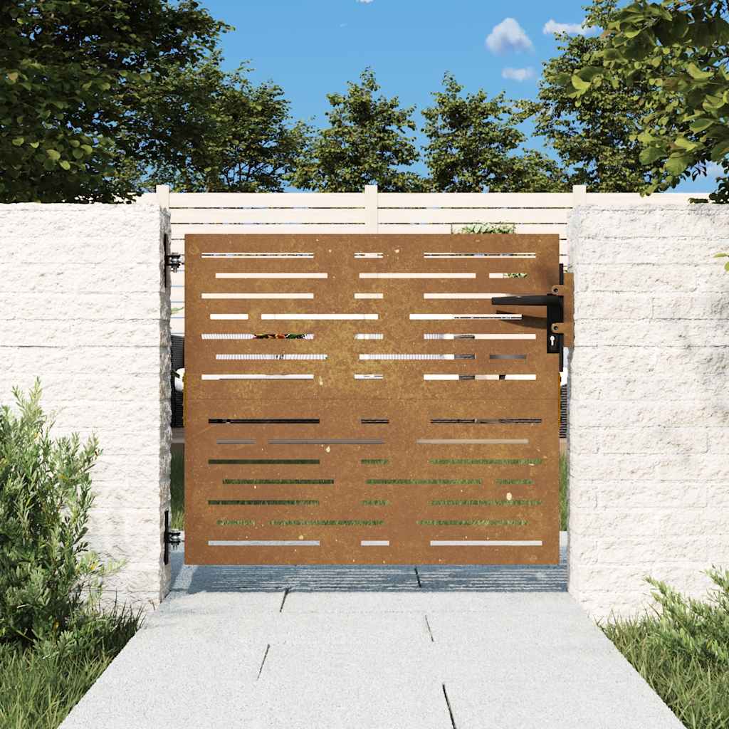 Πόρτα Κήπου Τετράγωνη 85x75 εκ. από Ατσάλι Corten - Pakobazaar
