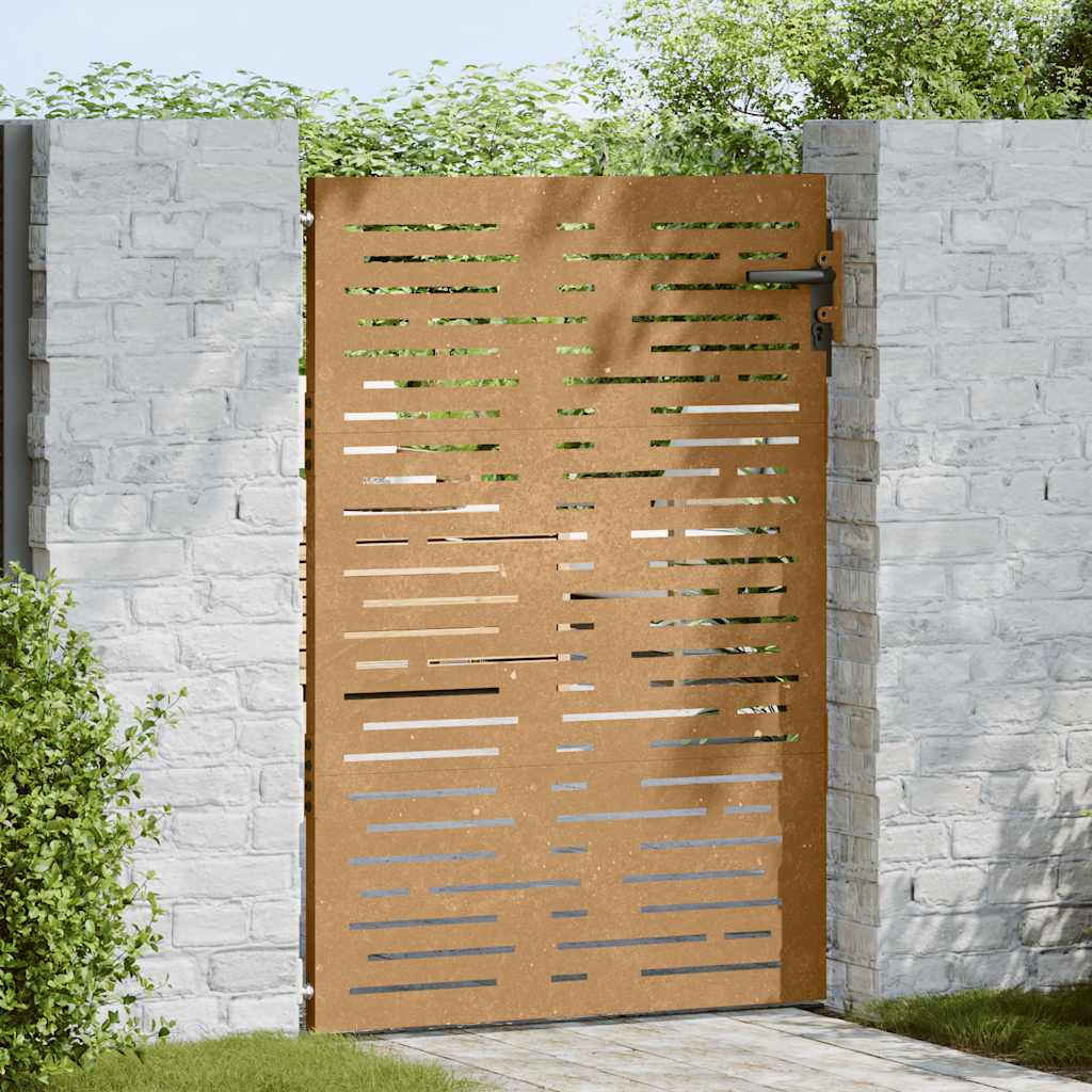 Πόρτα Κήπου Τετράγωνη 85x125 εκ. από Ατσάλι Corten - PAKOBAZAAR