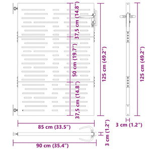 Πόρτα Κήπου Τετράγωνη 85x125 εκ. από Ατσάλι Corten - PAKOBAZAAR
