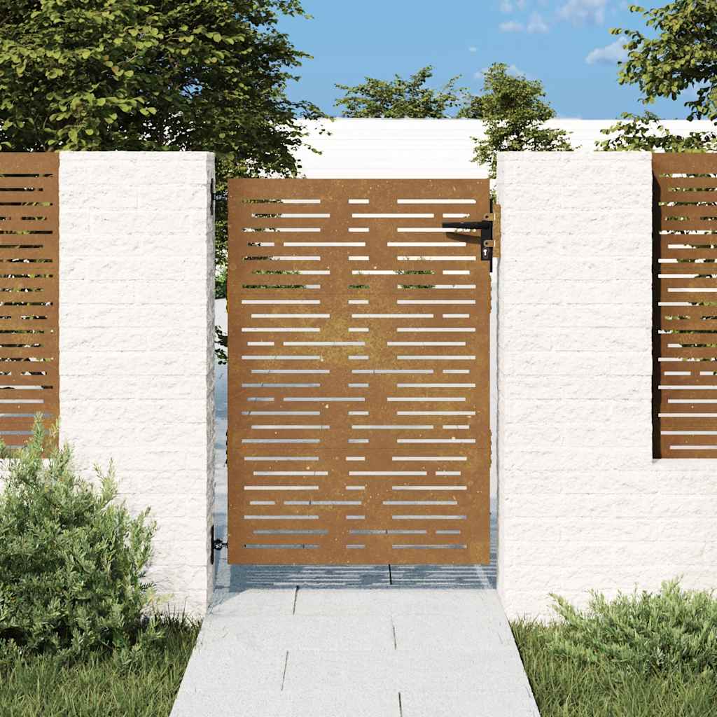 Πόρτα Κήπου Τετράγωνη 85x125 εκ. από Ατσάλι Corten - PAKOBAZAAR