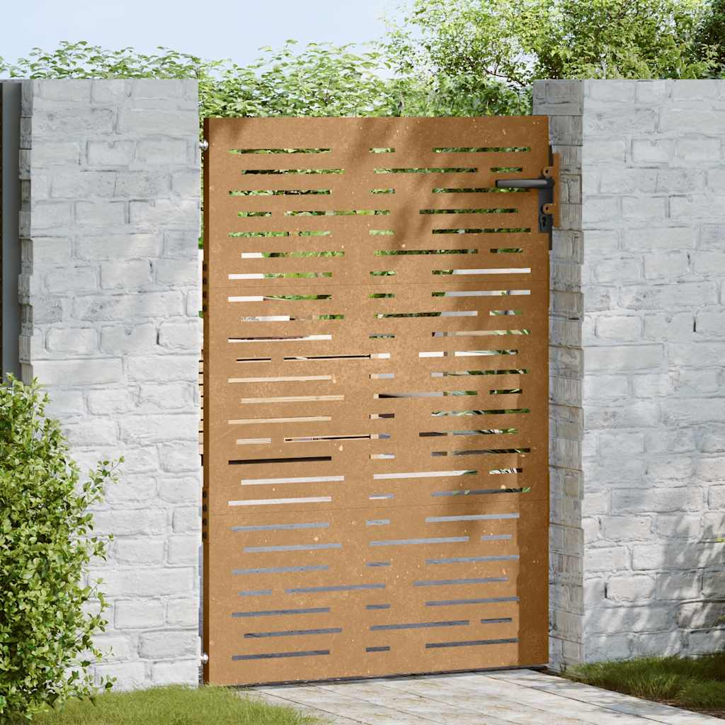 Πόρτα Κήπου Τετράγωνη 85x150 εκ. από Ατσάλι Corten - PAKOBAZAAR