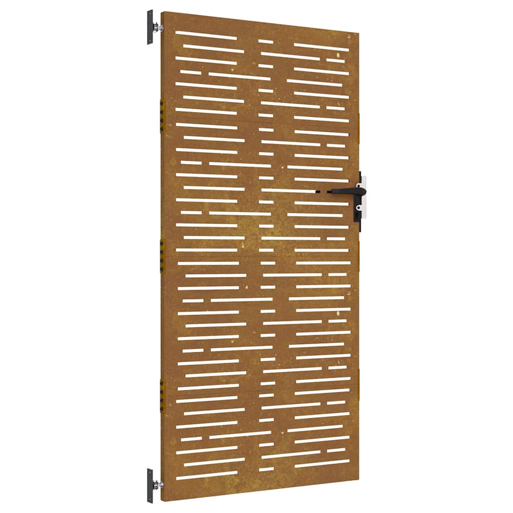 Πόρτα Κήπου Τετράγωνη 85x175 εκ. από Ατσάλι Corten - PAKOBAZAAR