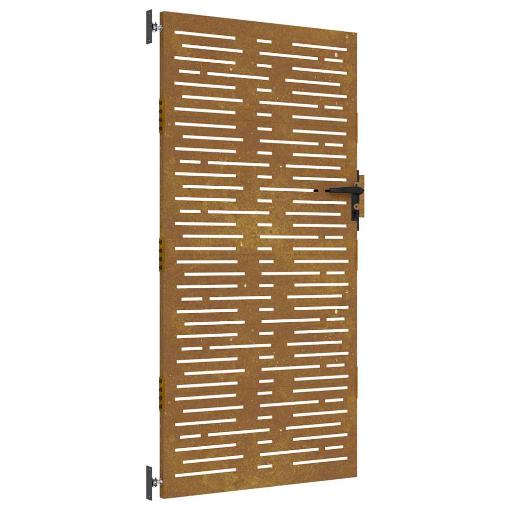 Πόρτα Κήπου Τετράγωνη 85 x 200 εκ. από Ατσάλι Corten - Pakobazaar