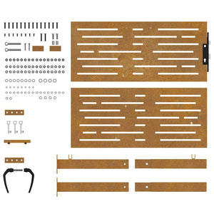 Πόρτα Κήπου Τετράγωνη 100x100 εκ. από Ατσάλι Corten - PAKOBAZAAR
