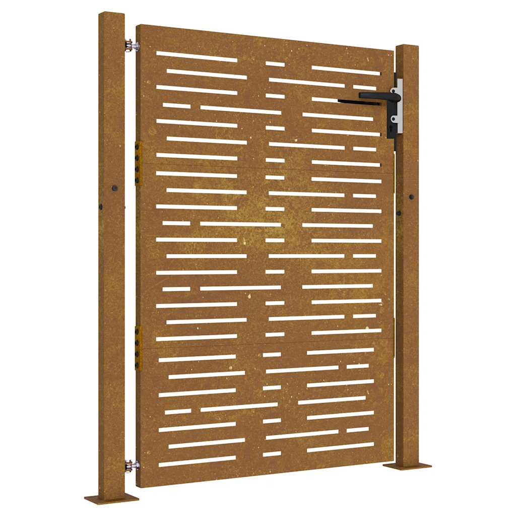 Πόρτα Κήπου Τετράγωνη 100x125 εκ. από Ατσάλι Corten - PAKOBAZAAR