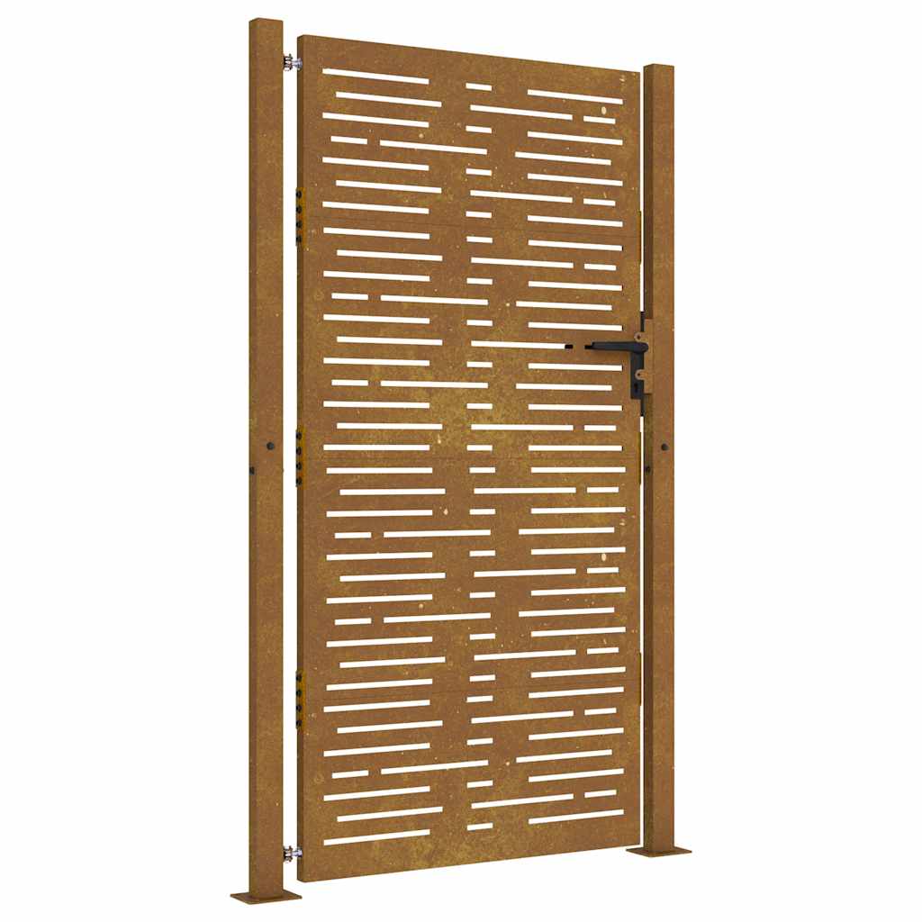 Πόρτα Κήπου Τετράγωνη 100x200 εκ. από Ατσάλι Corten - Pakobazaar