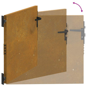 Πόρτα Κήπου από Ατσάλι Corten 85x75 εκ. - PAKOBAZAAR