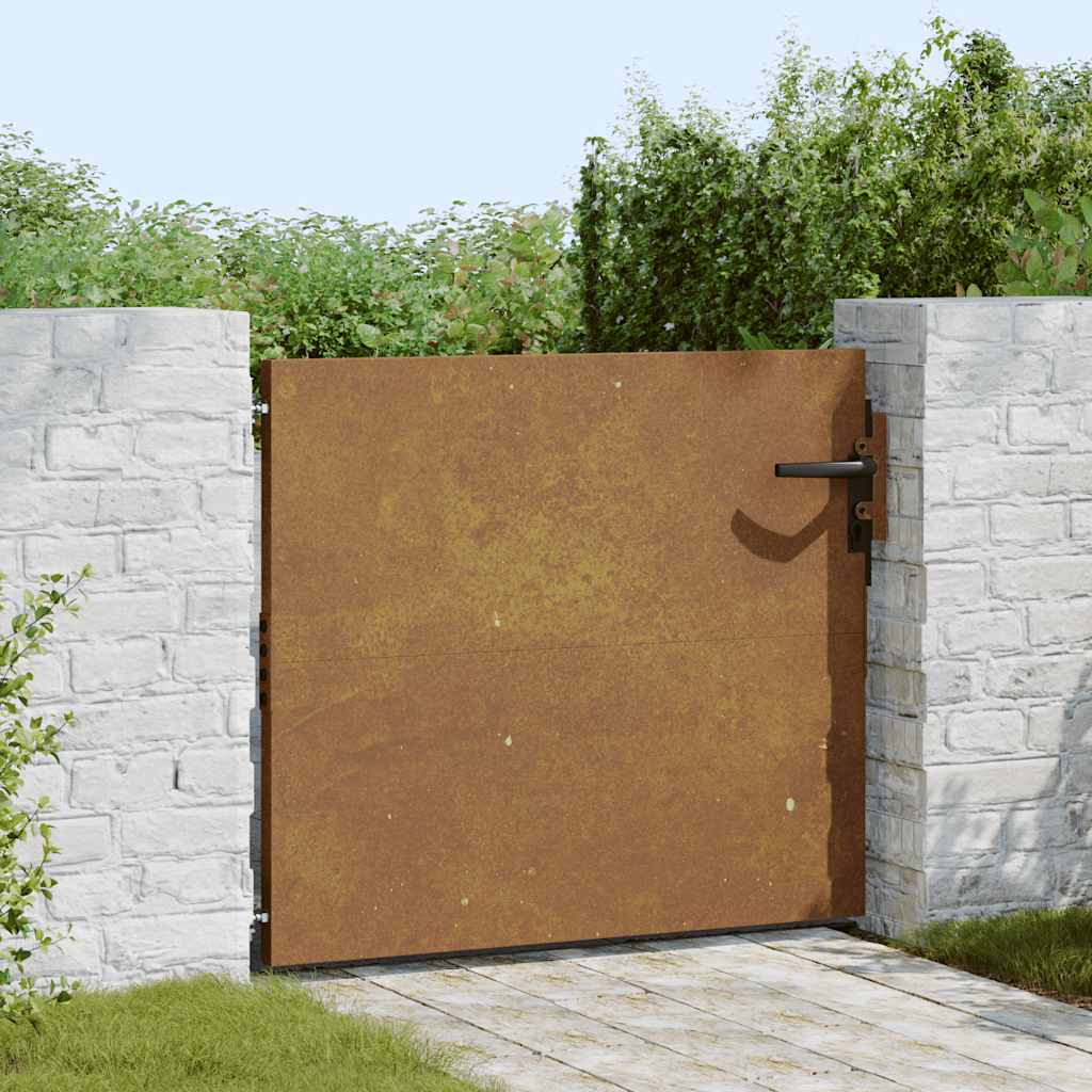 Πόρτα Κήπου Τετράγωνη 85x125 εκ. από Ατσάλι Corten - PAKOBAZAAR