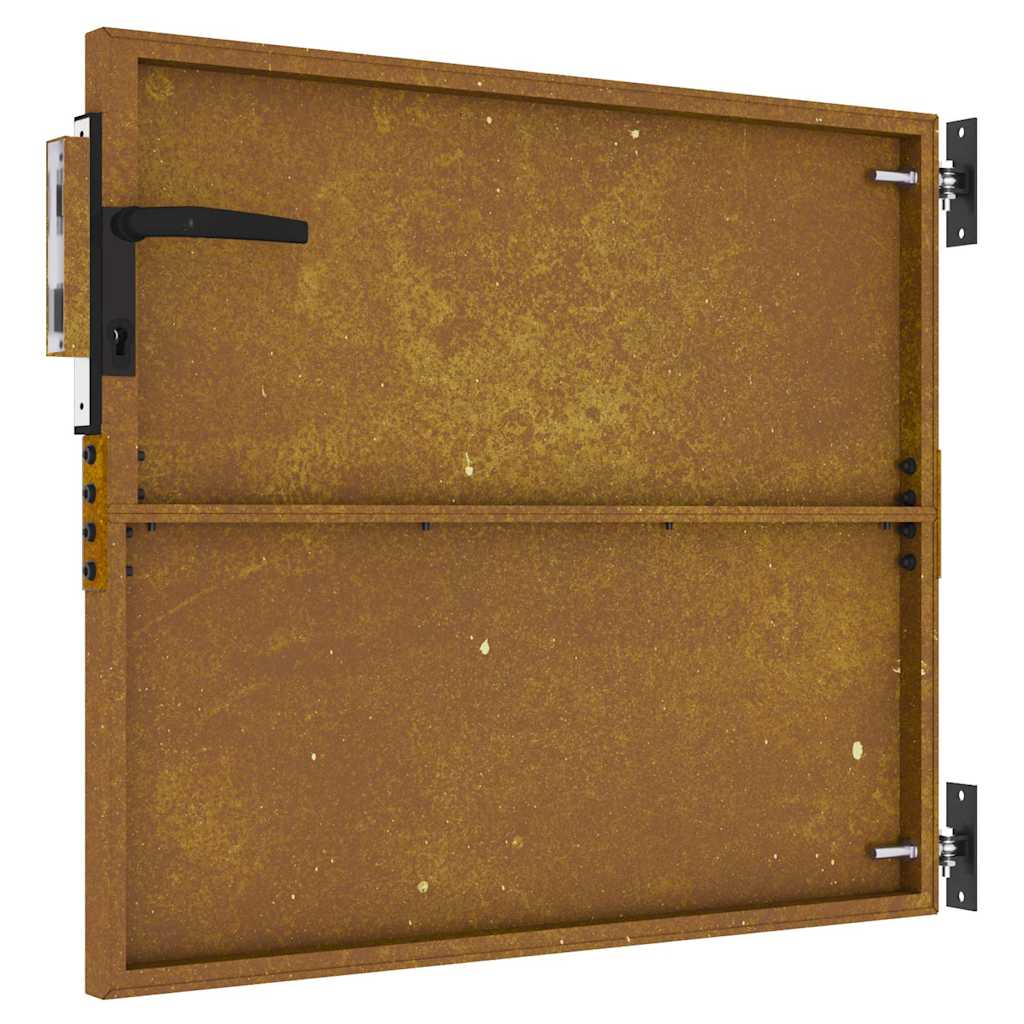 Πόρτα Κήπου Τετράγωνη 85x125 εκ. από Ατσάλι Corten - PAKOBAZAAR