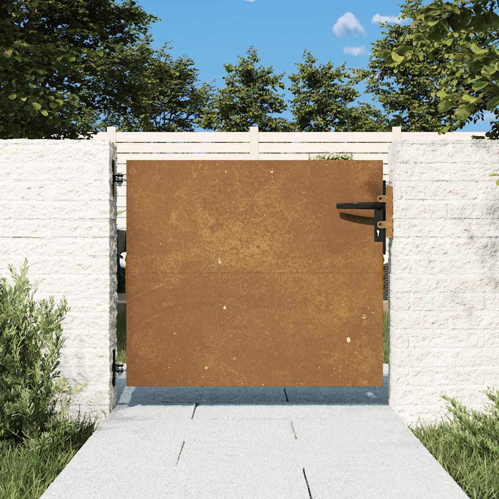 Πόρτα Κήπου Τετράγωνη 85x125 εκ. από Ατσάλι Corten - PAKOBAZAAR