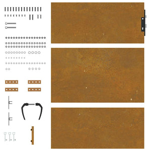 Πόρτα Κήπου 85x125 εκ. από Ατσάλι Corten - PAKOBAZAAR