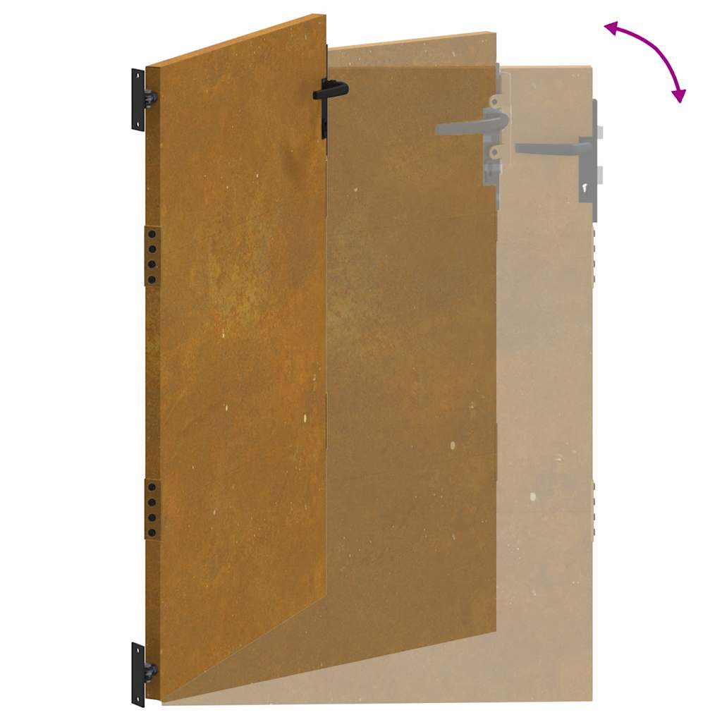 Πόρτα Κήπου 85x150 εκ. από Ατσάλι Corten