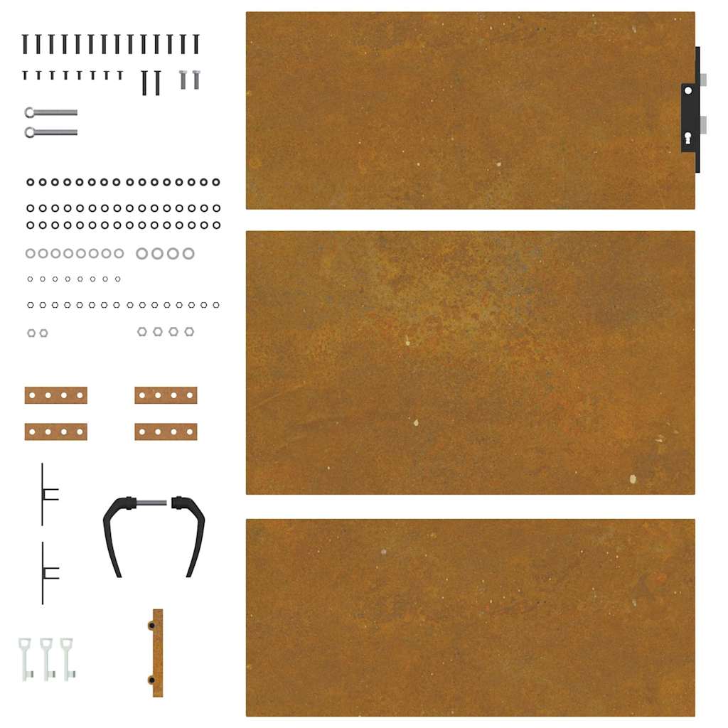 Πόρτα Κήπου 85x150 εκ. από Ατσάλι Corten