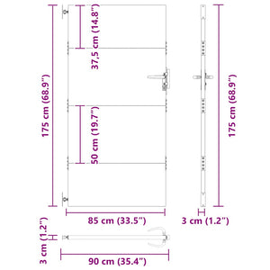 Πόρτα Κήπου 85x175 εκ. από Ατσάλι Corten