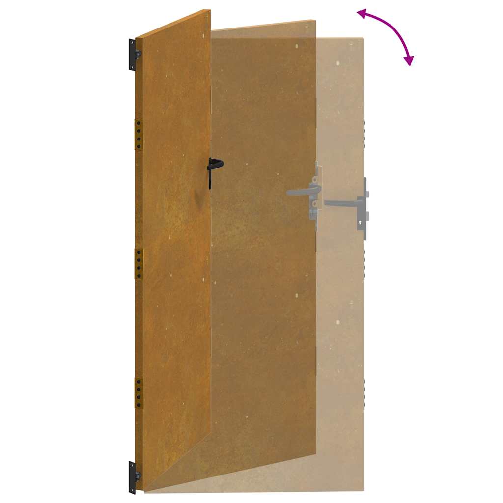 Πόρτα Κήπου 85x175 εκ. από Ατσάλι Corten