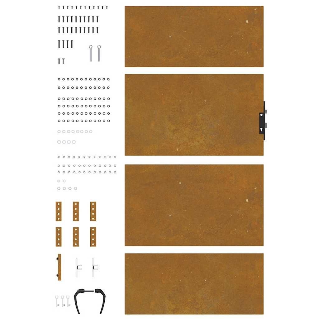 Πόρτα Κήπου 85x175 εκ. από Ατσάλι Corten