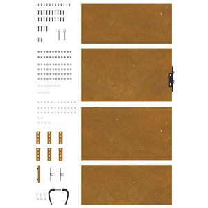 Πόρτα Κήπου 85x175 εκ. από Ατσάλι Corten