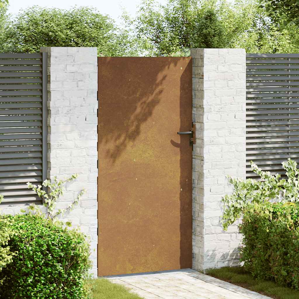Πόρτα Κήπου 85x200 εκ. από Ατσάλι Corten - Pakobazaar