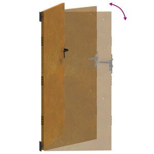 Πόρτα Κήπου 85x200 εκ. από Ατσάλι Corten - Pakobazaar