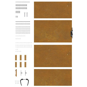Πόρτα Κήπου 85x200 εκ. από Ατσάλι Corten - Pakobazaar