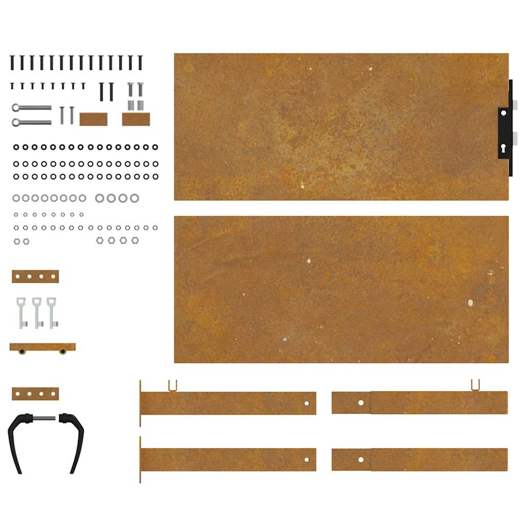 Πόρτα Κήπου από Ατσάλι Corten 100x75 εκ. - PAKOBAZAAR