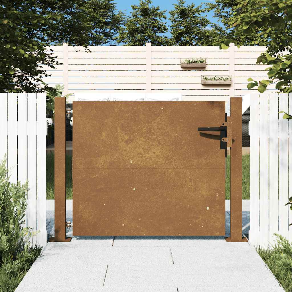 Πόρτα Κήπου από Ατσάλι Corten 100x75 εκ. - PAKOBAZAAR