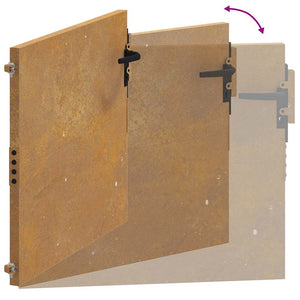 Πόρτα Κήπου 100x100 εκ. από Ατσάλι Corten - PAKOBAZAAR