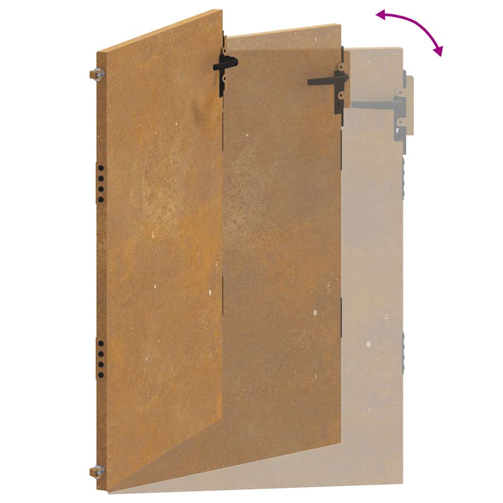 Πόρτα Κήπου 100x125 εκ. από Ατσάλι Corten - PAKOBAZAAR