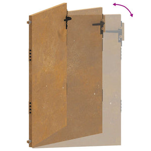 Πόρτα Κήπου 100x125 εκ. από Ατσάλι Corten - PAKOBAZAAR