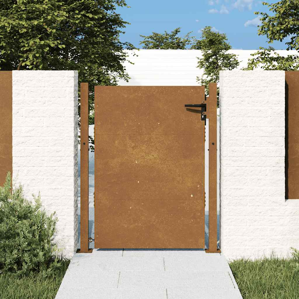 Πόρτα Κήπου 100x125 εκ. από Ατσάλι Corten - PAKOBAZAAR