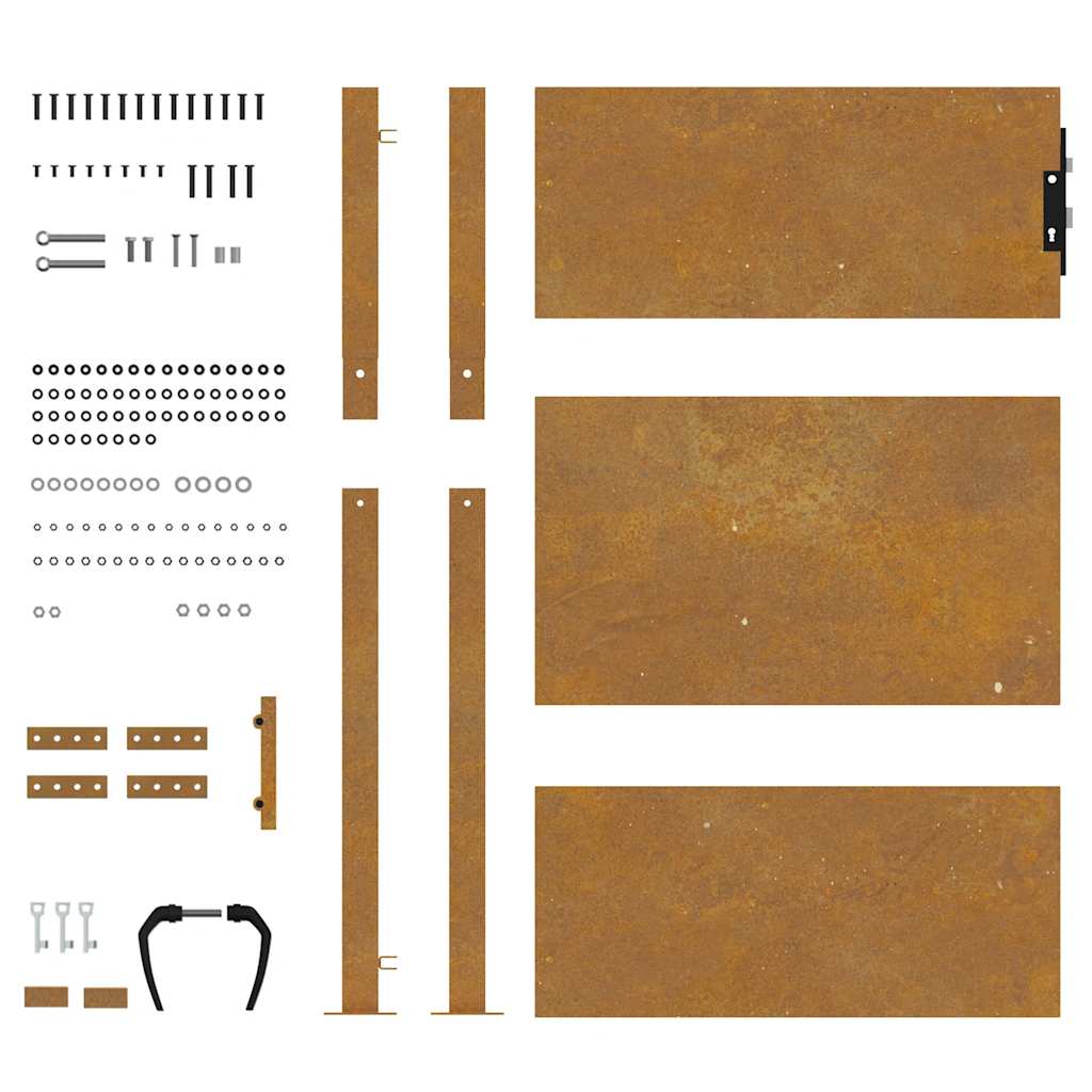 Πόρτα Κήπου 100x150 εκ. από Ατσάλι Corten - PAKOBAZAAR