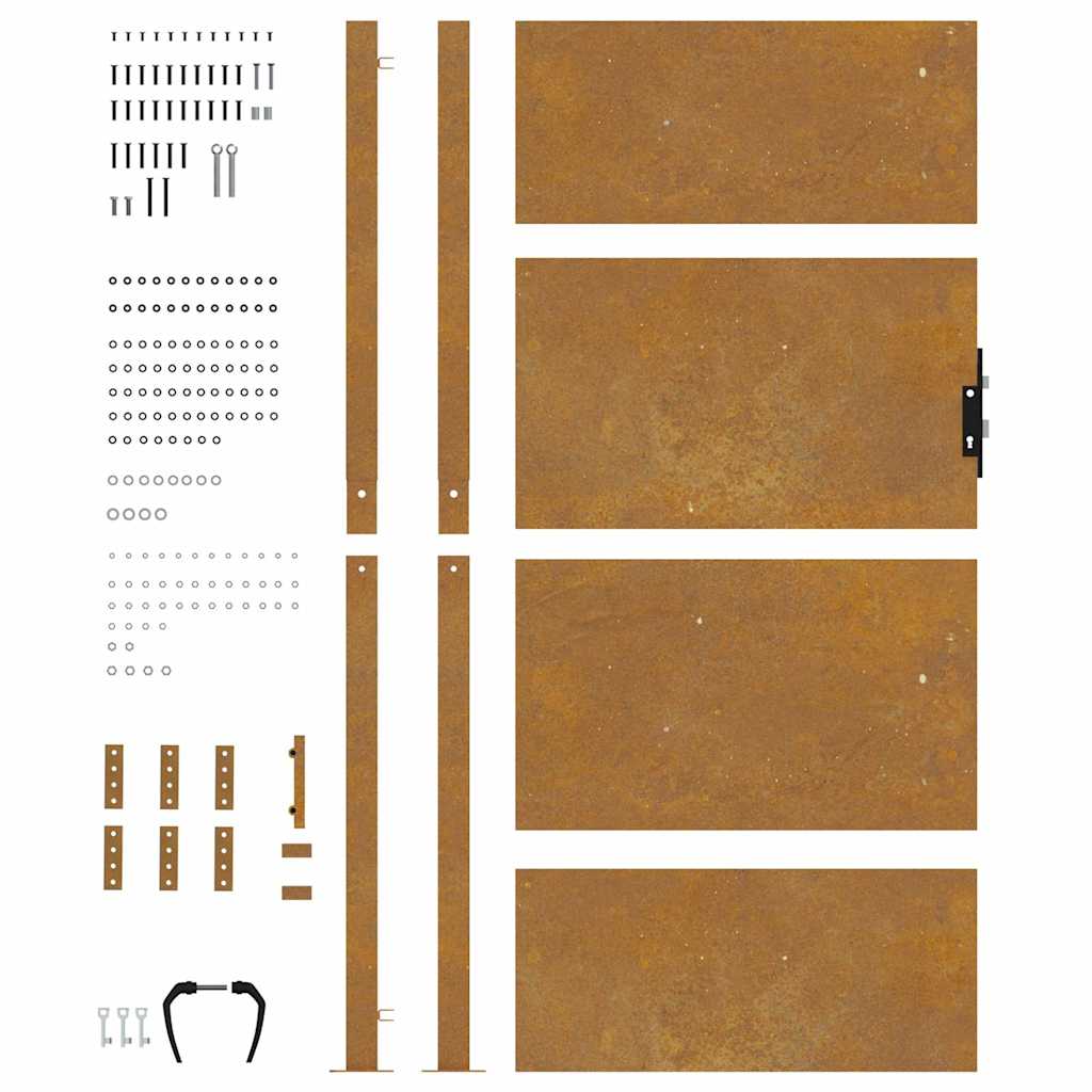 Πόρτα Κήπου 100x175 εκ. από Ατσάλι Corten