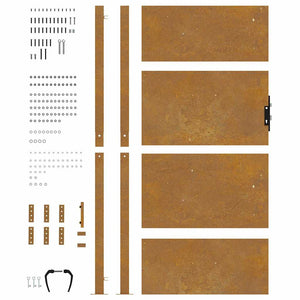 Πόρτα Κήπου 100x175 εκ. από Ατσάλι Corten
