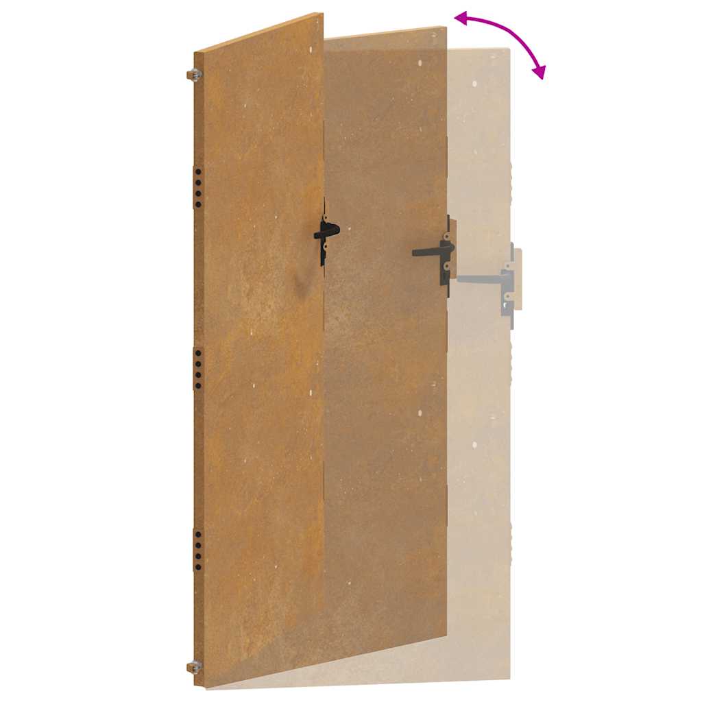 Πόρτα Κήπου 100x200 εκ. από Ατσάλι Corten - Pakobazaar