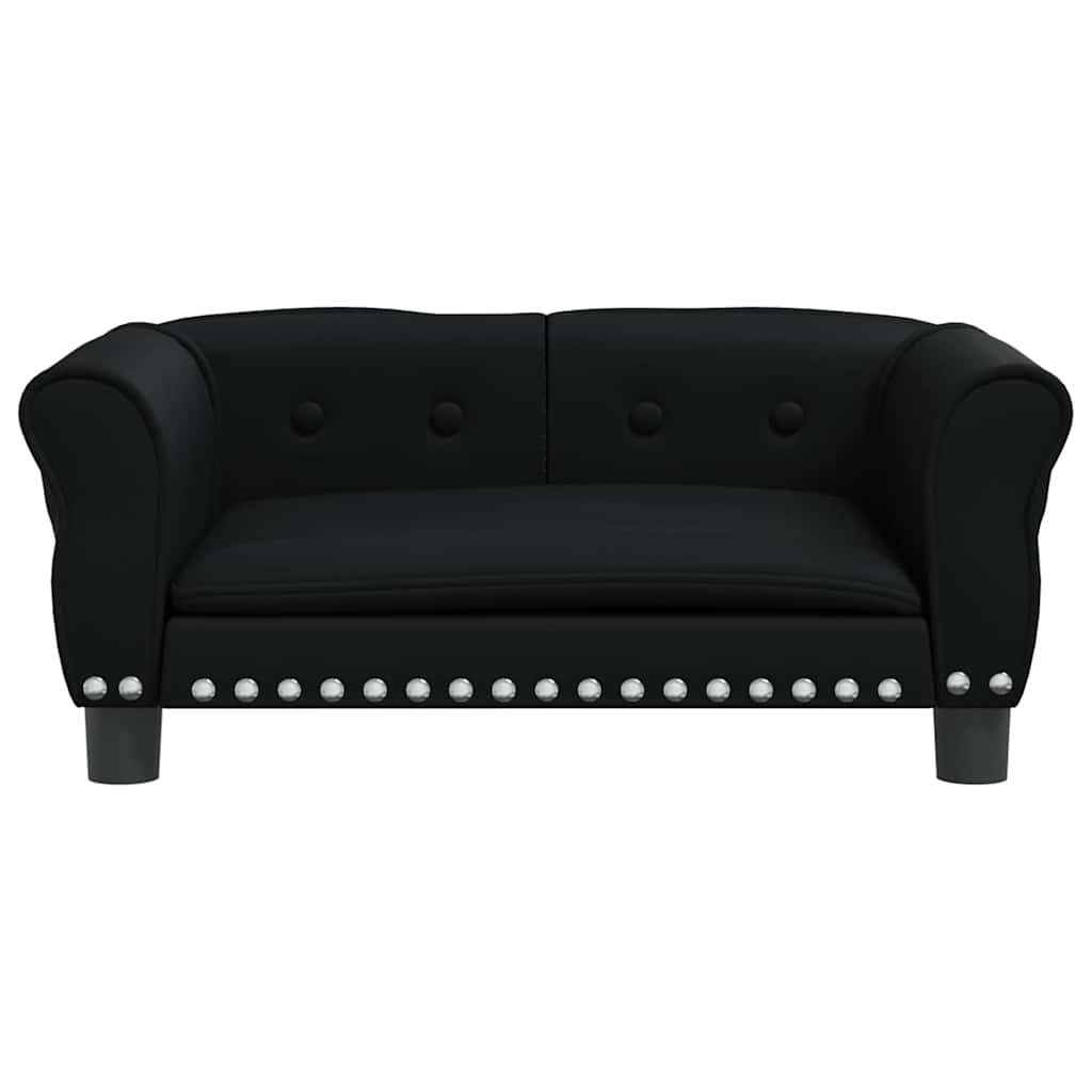 Κρεβάτι Σκύλου Μαύρο 70 x 45 x 30 εκ. από Συνθετικό Δέρμα - PAKOBAZAAR
