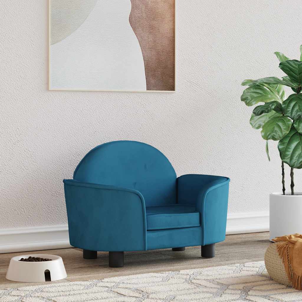 Κρεβάτι Σκύλου Μπλε 66 x 40 x 45 εκ. Βελούδινο - PAKOBAZAAR