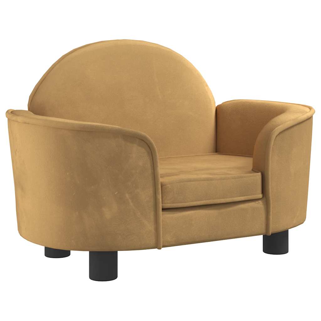 Κρεβάτι Σκύλου Καφέ 66 x 40 x 45 εκ. Βελούδινο - PAKOBAZAAR