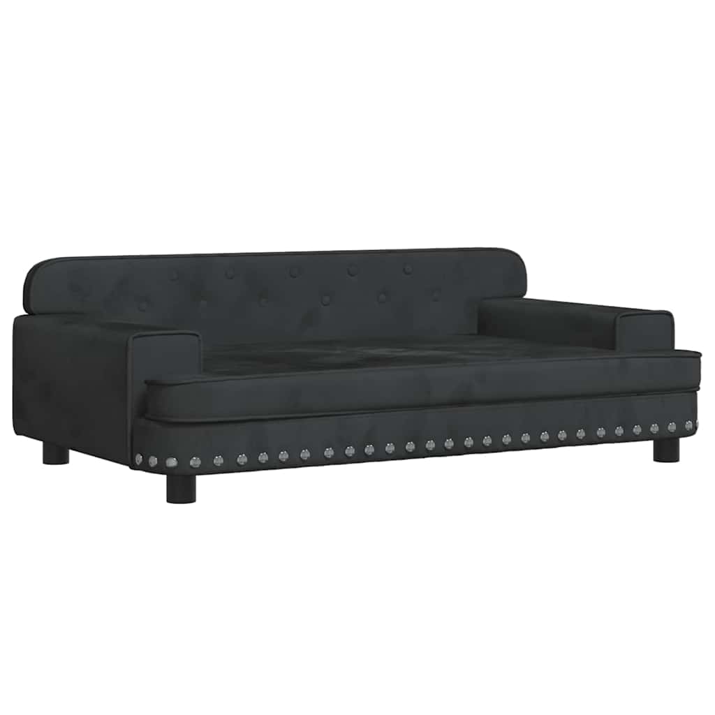 Κρεβάτι Σκύλου Μαύρο 90 x 53 x 30 εκ. Βελούδινο - Pakobazaar