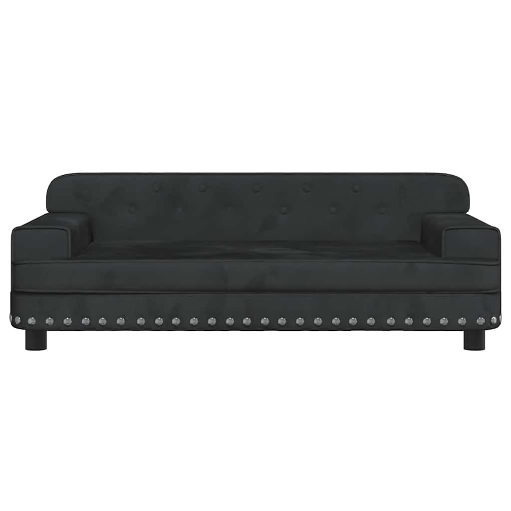 Κρεβάτι Σκύλου Μαύρο 90 x 53 x 30 εκ. Βελούδινο - Pakobazaar